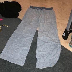 Denim wide leg pants